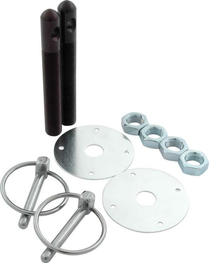 AllStar Aluminum Hood Pin Kit 1/2in Black 18504