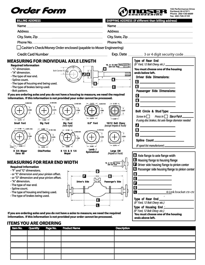 Moser Engineering Custom Length Alloy 30 Spline Axles A30CST