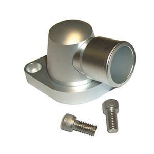 Performance World SBC/BBC SIlver Anodized Water Neck, Swivel Neck 128300