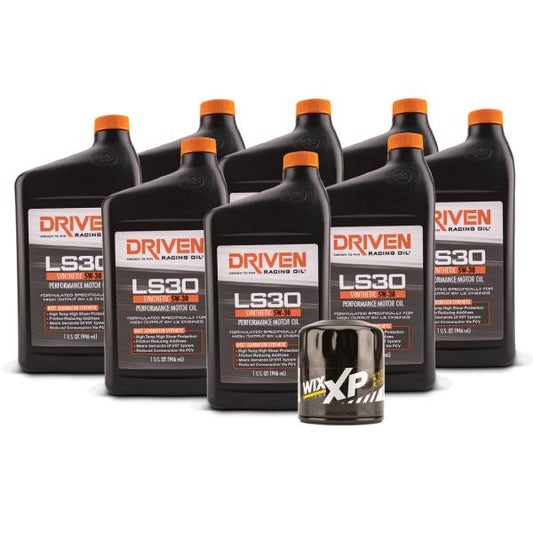 Driven Racing Oil LS30 Oil Change Kit for Gen IV GM L77, L99, LS3, LS7 & LSA Engines (2007-Present) w/ 8 Qt Capacity 20834K