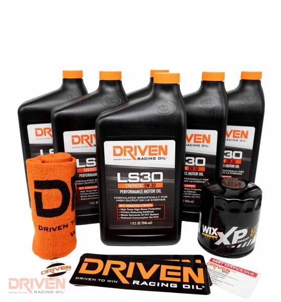 Driven Racing Oil LS30 Oil Change Kit, 6 Qt Gen III GM Eng ('97-'06) 20633K