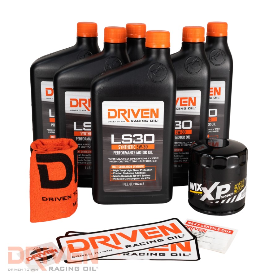 Driven Racing Oil LS30 Oil Change Kit, 6qt Gen IV GM Engine '07-Pres 20634K