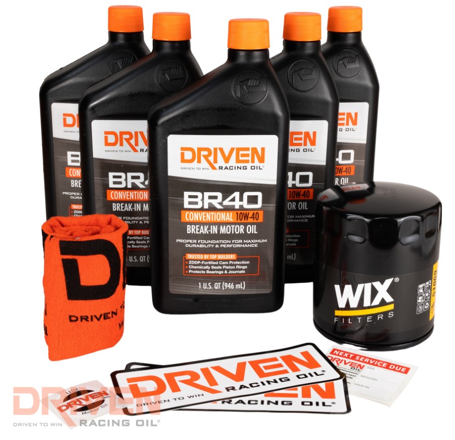 Driven Racing Oil BR40 64-98 Chevy V8 SB/BB Break In Conventional Oil Kit 20506K