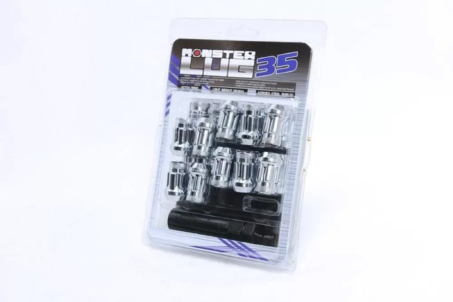 Wheel Mate Monster Lug 35 Short Lug Nut Set Of 20 - Chrome 14x1.50 33000C